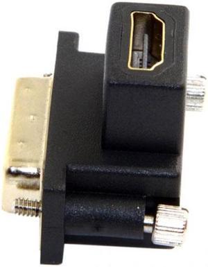 Jimier Cable 90 Degree Down Angled DVI Male to HDMI Female Adapter for Computer & HDTV & Graphics Card