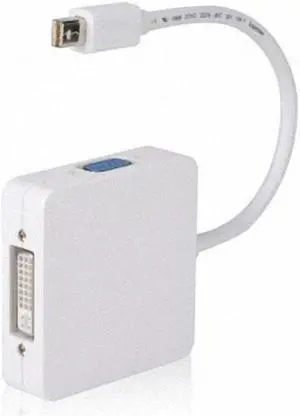 KAIBOXIXI Square Mini DP Displayport to DVI VGA HDMI HDTV Adapter 3 in1 for Apple MacBook Air Pro iMac