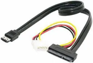 Jimier Cable 50cm eSATAp Power ESATA Combo to SATA 22pin & IDE 4pin 5V 12V for 3.5" 2.5" Hard Disk Data Cable