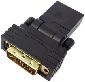CYSM 1080p DVI male to HDMI Female 360 degree Rotating Swivel Adapter for HDTV Video Card