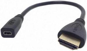 Jimier Cable 20cm Micro HDMI socket Female to HDMI Male adapter Cable for Tablet & Cell Phone