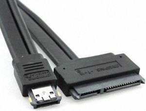 CYSM 50cm Dual Power 12V and 5V eSATAp Power ESATA USB 2.0 combo to 22Pin SATA cable for 2.5" 3.5" Hard Disk Drive