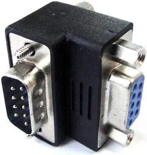 CYSM Up Angled 270 degree RS232 D-Sub 9Pin Male screw type To Female Nut type extension Adapter CYSM Up Angled 270 degree RS232 D-Sub 9Pin Male screw type To Female Nut type extension Adapter