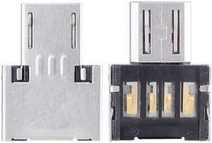 Jimier Cable 5pcs Ultra Mini DM Micro USB 5pin OTG Adapter Connector for Cell Phone Tablet & USB Cable & Flash Disk