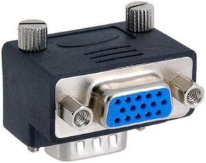 Jimier Cable 90 Degree Up Angled VGA SVGA Male To Female Extension Adapter for Monitor & Projector