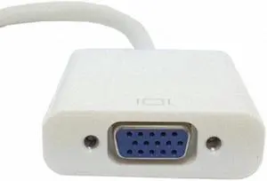Jimier Cable Right Angled 90 degree Mini DisplayPort DP Male to VGA RGB monitor Projector Cable Adapter White color