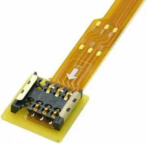 Xiwai Cable Micro SIM Card to Nano SIM Kit Male to Female Extension Soft Flat FPC Cable Extender 10cm