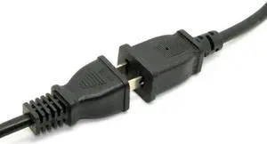 KAIBOXIXI USA Outlet Saver Power Extension Cord Cable 2-prong 2 Outlets  for NEMA 1-15P to NEMA 1-15R 50cm