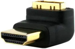 Jimier Cable 90 Degree Up Angled HDMI 1.4 Male to Female Extension Adapter Converter