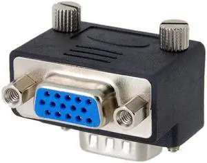 CYSM 90 Degree Up Angled VGA SVGA Male To Female Extension Adapter for Monitor & Projector