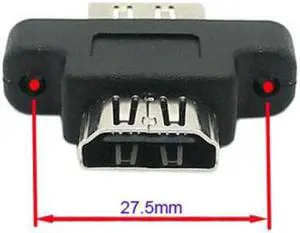 Jimier Cable HDMI Female To HDMI 1.4 Female Extension Extender Coupler Adapter with Panel Mount Holes