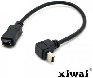 Xiwai GPS Mini USB 5P 90D up direct angled male to mini usb 5p Female extension cable