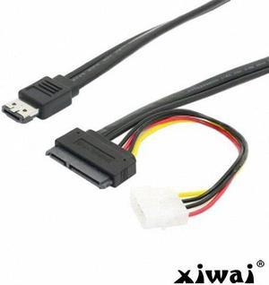 Xiwai 50cm eSATAp Power ESATA Combo to SATA 22pin & IDE 4pin 5V 12V for 3.5" 2.5" Hard Disk Data Cable