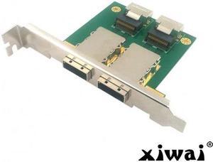 Xiwai Mini SAS SFF-8088 Dual Ports To SAS 36Pin SFF-8087 PCBA Female Adapter With PCI Bracket