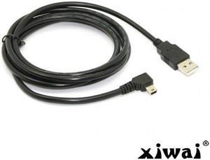 Xiwai Mini USB B Type 5pin Male Right Angled 90 Degree to USB 2.0 Male Data Cable 6ft 1.8m