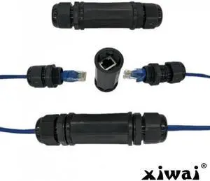 Xiwai CAT6 RJ45 Locking Waterproof Female to Female Lan Ethernet Network Extension Adapter Coupler