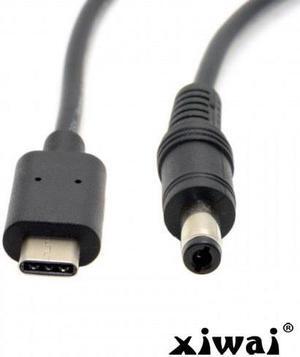 Xiwai USB 3.1 USB-C to DC 5.5 2.5mm Power Plug Extension Charge Cable for Apple New Macbook 20cm Type C