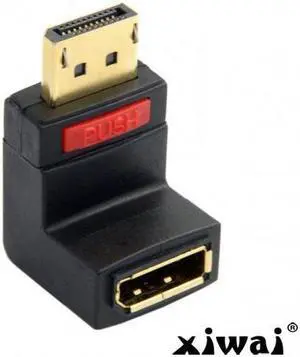Xiwai Up Angled 90 Degree DP DisplayPort Male to Female Extension Adapter