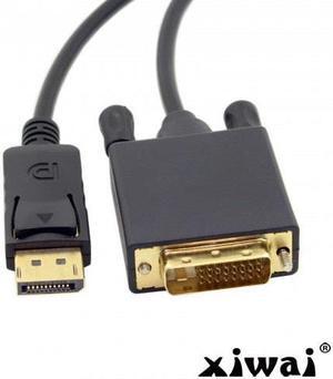 Xiwai DisplayPort DP Male to DVI Male Single Link Video Cable 6ft 1.8m for DVI monitor