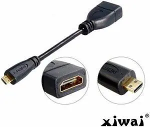 Xiwai Micro HDMI male to HDMI female Adapter short Cable 10cm for XOOM Droid X