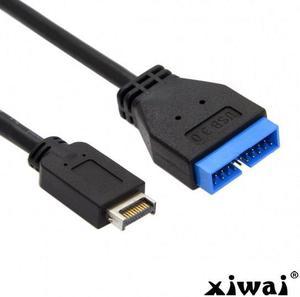 Xiwai USB 3.1 Front Panel Header to USB3.0 19Pin Header Extension Cable 20cm for ASUS Motherboard