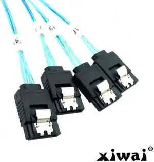 Xiwai Mini SAS SFF-8643 Internal Host to 4 SATA 7pin Target Hard Disk 6Gbps Data Server Raid Cable 50cm