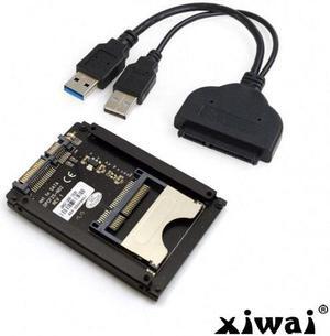 Xiwai SATA 22Pin to USB 3.0 to CFast Card adapter 2.5 inch Hard Disk Case SSD HDD CFast Card Reader for PC Laptop