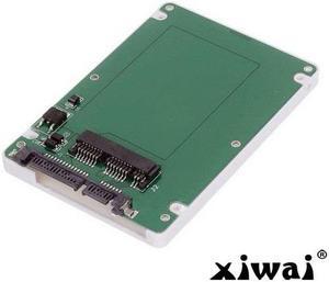 Xiwai 1.8" Micro SATA 16pin SSD to 2.5" SATA 22pin 7+15 hard disk case Enclosure White 7mm height