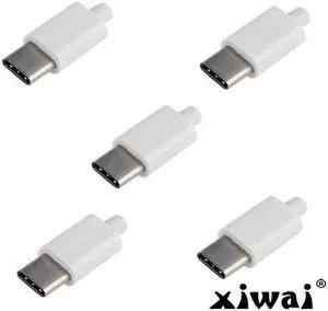 Xiwai 5set DIY 24pin Type C USB-C Male Plug Connector SMT type with 3.5mm SR and Housing Cover Xiwai 5set DIY 24pin Type C USB-C Male Plug Connector SMT type with 3.5mm SR and Housing Cover