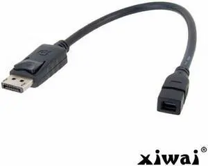 Xiwai DP DisplayPort Male to Mini DP DisplayPort Female Cable 20cm for Displays HDTV Monitor