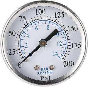 TS-50-14bar 0-200psi/0-14bar 1/4'' NPT Dial Display Pressure Gauge Measuring Manometer