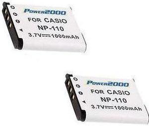 2X NP-110 NP-110DBA Batteries for Casio EX-FC200, Casio EX-FC200S EX-Z2000, Casio EX-Z2000BK