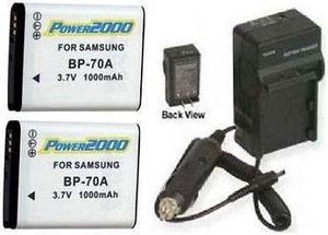 2 Batteries + Charger for Samsung EC-PL90ZZBASUS, Samsung ST80, Samsung AD4300194A, Samsung AD4300164A