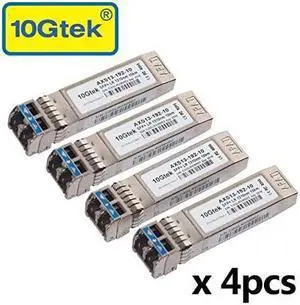 SFP+ Transceiver, 10G 1310nm SMF, up to 10 km, Compatible with Cisco SFP-10G-LR, Meraki MA-SFP-10GB-LR, Ubiquiti UF-SM-10G, Mikrotik, Supermicro, Netgear and More, Pack of 4