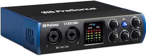 Studio 24c 2x2 192 kHz USBC Audio Interface 2 Mic Pres2 Line Outs