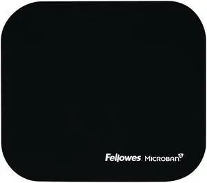 5933901 Mouse Pad wMicroban Nonskid Base 9 x 8 Black FEL5933901 8quot x 9quot x 01quot