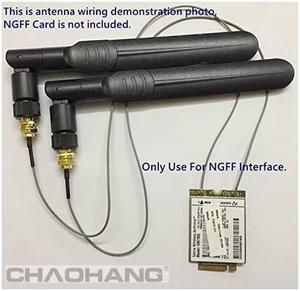 New 2 x 6dBi RPSMA Dual Band 24GHz 5GHz + 2 x 35cm M2NGFFCable Antenna Mod Kit No Soldering use for NGFF Wireless Cards M2NGFF 3G4G Cards