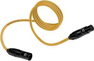 XLR Cable Male to Female 35 Feet Yellow Pro 3Pin Microphone Connector for Powered Speakers Audio Interface or Mixer for Live Performance amp Recording