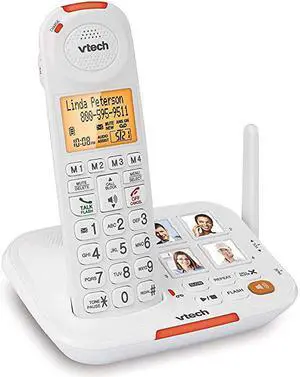 SN5127 Amplified Cordless Senior Phone System with 90DB ExtraLoud Visual Ringer Big Buttons Large Display