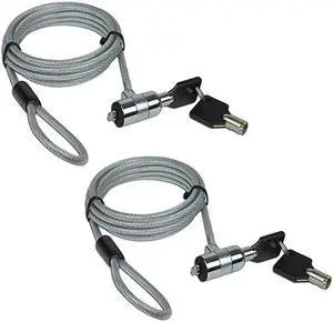 2Pcs 6 feet NoteGuard Kensington Compatible Universal Security Cable Lock with 2 Keys Two Sets