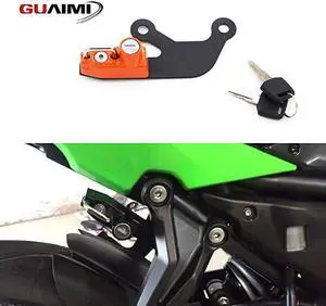 Motorcycle AntiTheft Helmet Lock with Keys for Kawasaki Ninja 650 20172019 Kawasaki Z 650 20172019 Orange1