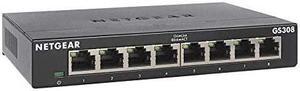 8Port Gigabit Ethernet Unmanaged Switch GS308 Home Network Hub Office Ethernet Splitter PlugandPlay Fanless Metal Housing Desktop or Wall Mount