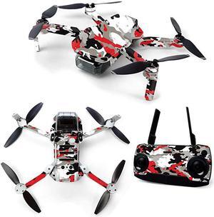Skin for DJI Mavic Mini Portable Drone Quadcopter Red Camo | Protective Durable and Unique Vinyl Decal wrap Cover | Easy to Apply Remove and Change Styles | Made in The USA