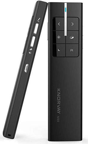 N99 Wireless Presenter Mouse Pointer 24GHz Presentation Clicker Rechargeable PPT PowerPoint Clicker for Powerpoint Presentation Remote Slide Advancer Support HyperlinkVolumePauseMac