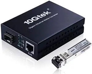 Ethernet multimode LC fiber Media Converter SFP SX Transceiver included up to 550M 101001000BaseTx to 1000BaseSX