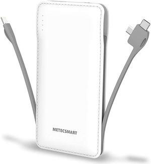 Portable Charger with Built in Cable  Portable Charger for iPhone 10000mah Power Bank iPhone Charger Portable Type C Battery Pack Charger USB C Cell Phone Charger Portable