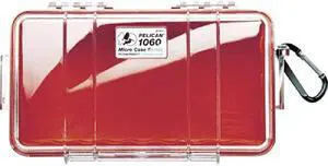 1060 Micro Case for iPhone Cell Phone Gopro Camera and More Maroon RedClear