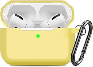 Airpods Pro Case Cover, Silicone Protective Skin Case for Airpod Pro Lemon Yellow