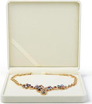 Velvet Big Necklace Gift Box Pearl Necklace White Jewelry Box