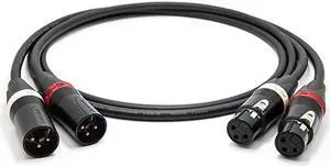 2534 Quad Pair LR Cable | Neutrik XLR Female XLR Male | HiFi 984 ft 30 m
